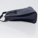 LOEWE Shoulder Bag Leather Navy Gold Auth ep13402-4