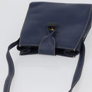 LOEWE Shoulder Bag Leather Navy Gold Auth ep13402-6