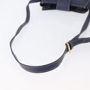 LOEWE Shoulder Bag Leather Navy Gold Auth ep13402-7