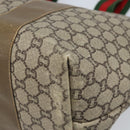 GUCCI GG Plus Supreme Web Sherry Line Tote Bag PVC Beige Gold Auth ep13405-9