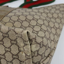 GUCCI GG Plus Supreme Web Sherry Line Tote Bag PVC Beige Gold Auth ep13405-15
