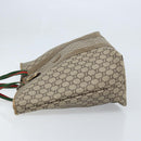 GUCCI GG Plus Supreme Web Sherry Line Tote Bag PVC Beige Gold Auth ep13405-4