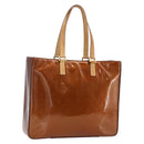 LOUIS VUITTON Monogram Vernis Columbus Tote Bag Bronze M91134 LV Auth ep13407-1