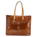 LOUIS VUITTON Monogram Vernis Columbus Tote Bag Bronze M91134 LV Auth ep13407-13