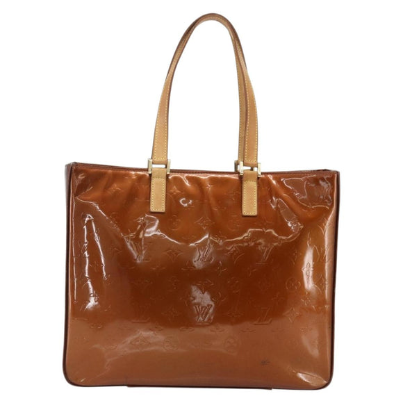 LOUIS VUITTON Monogram Vernis Columbus Tote Bag Bronze M91134 LV Auth ep13407