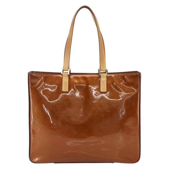 LOUIS VUITTON Monogram Vernis Columbus Tote Bag Bronze M91134 LV Auth ep13407