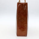 LOUIS VUITTON Monogram Vernis Columbus Tote Bag Bronze M91134 LV Auth ep13407-3
