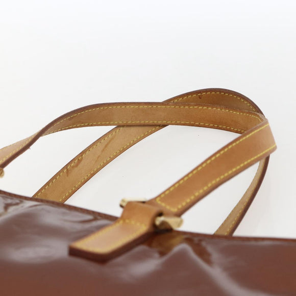 LOUIS VUITTON Monogram Vernis Columbus Tote Bag Bronze M91134 LV Auth ep13407