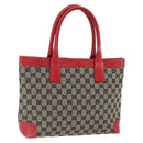 GUCCI GG Canvas Tote Bag Navy 002 1119 Auth ep13408-1