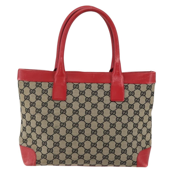 GUCCI GG Canvas Tote Bag Navy 002 1119 Auth ep13408