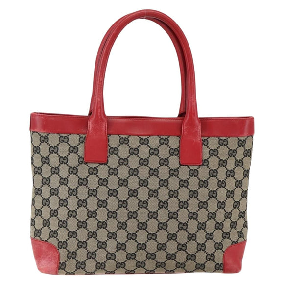 GUCCI GG Canvas Tote Bag Navy 002 1119 Auth ep13408