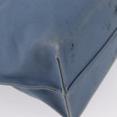 LOEWE Tote Bag Canvas Light Blue Silver Auth ep13411-16