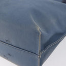 LOEWE Tote Bag Canvas Light Blue Silver Auth ep13411-17