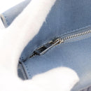 LOEWE Tote Bag Canvas Light Blue Silver Auth ep13411-10