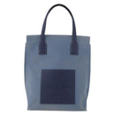 LOEWE Tote Bag Canvas Light Blue Silver Auth ep13411-13