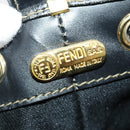 FENDI Pecan Canvas Shoulder Bag PVC Black Brown Auth ep13414-11