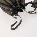 FENDI Pecan Canvas Shoulder Bag PVC Black Brown Auth ep13414-7