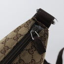 GUCCI GG Canvas Shoulder Bag Beige Silver 145857 Auth ep13417-14