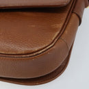 Burberrys Shoulder Bag Leather Brown Gold Auth ep13419-9