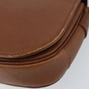 Burberrys Shoulder Bag Leather Brown Gold Auth ep13419-15