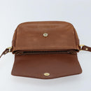 Burberrys Shoulder Bag Leather Brown Gold Auth ep13419-11