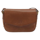Burberrys Shoulder Bag Leather Brown Gold Auth ep13419-13