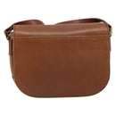 Burberrys Shoulder Bag Leather Brown Gold Auth ep13419-2