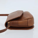 Burberrys Shoulder Bag Leather Brown Gold Auth ep13419-4