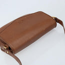Burberrys Shoulder Bag Leather Brown Gold Auth ep13419-6