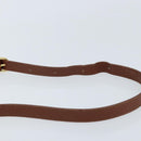 Burberrys Shoulder Bag Leather Brown Gold Auth ep13419-8
