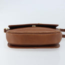 Burberrys Shoulder Bag Leather Brown Gold Auth ep13419-5