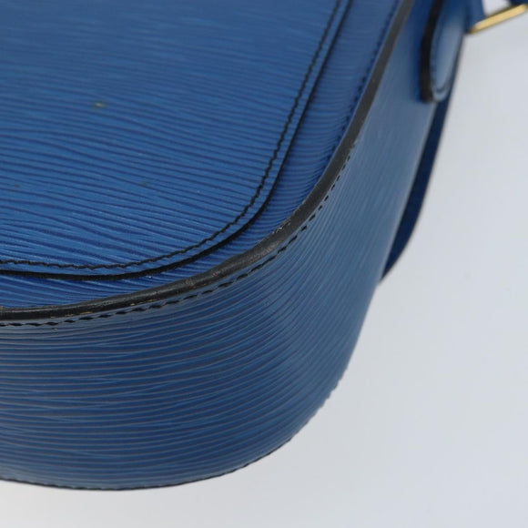 LOUIS VUITTON Epi Saint Cloud GM Shoulder Bag Toledo Blue M52195 LV Auth ep13420