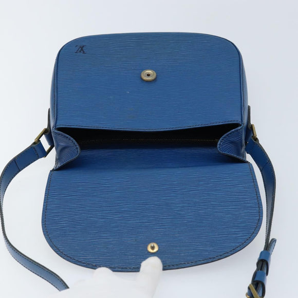 LOUIS VUITTON Epi Saint Cloud GM Shoulder Bag Toledo Blue M52195 LV Auth ep13420