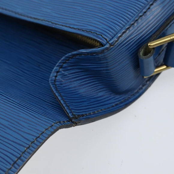 LOUIS VUITTON Epi Saint Cloud GM Shoulder Bag Toledo Blue M52195 LV Auth ep13420