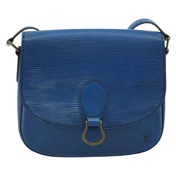 LOUIS VUITTON Epi Saint Cloud GM Shoulder Bag Toledo Blue M52195 LV Auth ep13420