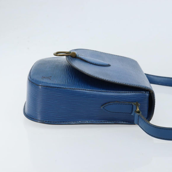 LOUIS VUITTON Epi Saint Cloud GM Shoulder Bag Toledo Blue M52195 LV Auth ep13420