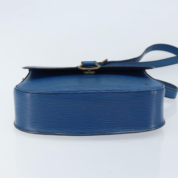LOUIS VUITTON Epi Saint Cloud GM Shoulder Bag Toledo Blue M52195 LV Auth ep13420