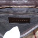 BURBERRY Nova Check Shoulder Bag PVC Beige Gold Auth ep13421V-16