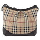 BURBERRY Nova Check Shoulder Bag PVC Beige Gold Auth ep13421V-2