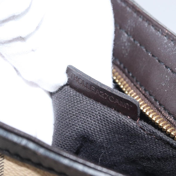 BURBERRY Nova Check Shoulder Bag PVC Beige Gold Auth ep13421V