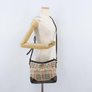 BURBERRY Nova Check Shoulder Bag PVC Beige Gold Auth ep13421V-24