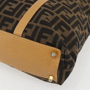 FENDI Zucca Canvas Handtasche Braun Schwarz Auth ep13422-14
