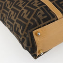 FENDI Zucca Canvas Handtasche Braun Schwarz Auth ep13422-9