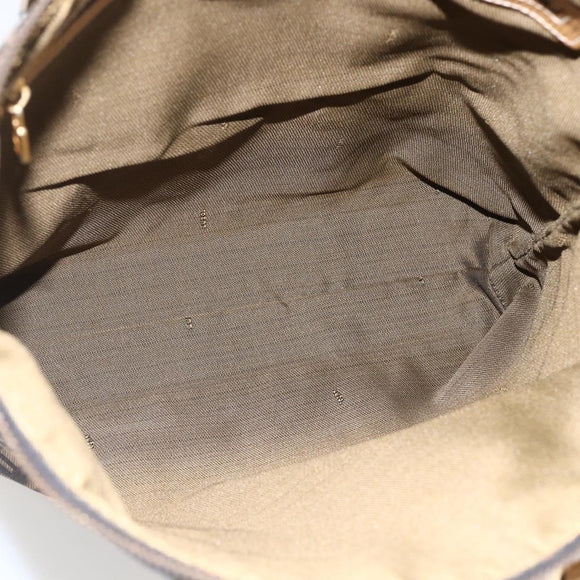 FENDI Zucca Canvas Handtasche Braun Schwarz Auth ep13422