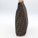 FENDI Zucca Canvas Handtasche Braun Schwarz Auth ep13422-3