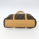 FENDI Zucca Canvas Handtasche Braun Schwarz Auth ep13422-5