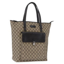 GUCCI GG Supreme Tote Bag PVC Beige Silver 108832 Auth ep13423-1