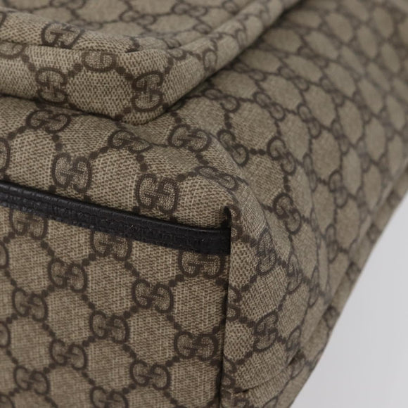GUCCI GG Supreme Tote Bag PVC Beige Silver 108832 Auth ep13423