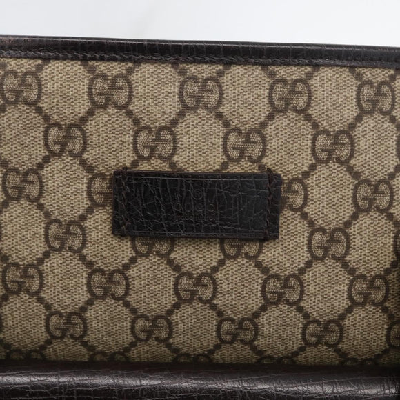 GUCCI GG Supreme Tote Bag PVC Beige Silver 108832 Auth ep13423