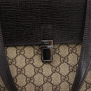 GUCCI GG Supreme Tote Bag PVC Beige Silver 108832 Auth ep13423-16